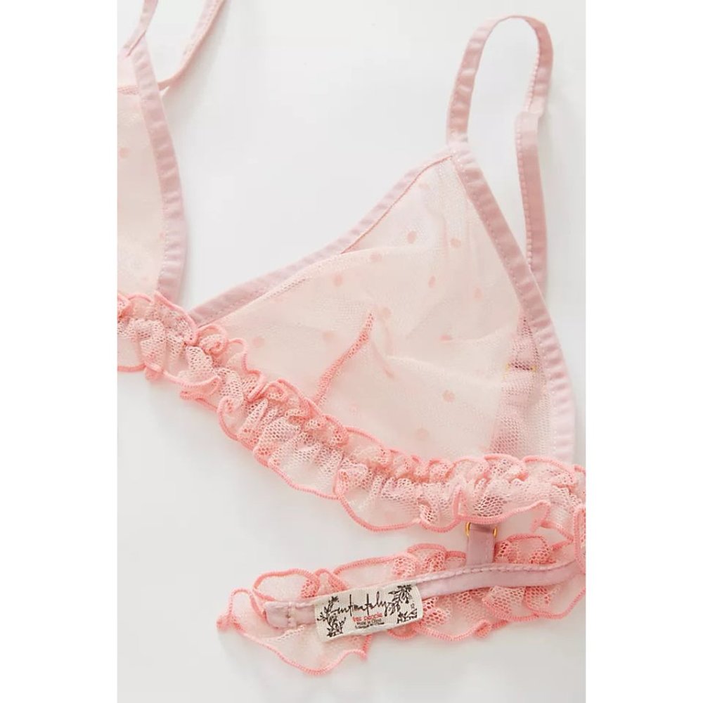 🎉LAST CHANCE🎉 FREE PEOPLE Say So Triangle Bra / Light Pink - Picture 4 of 9
